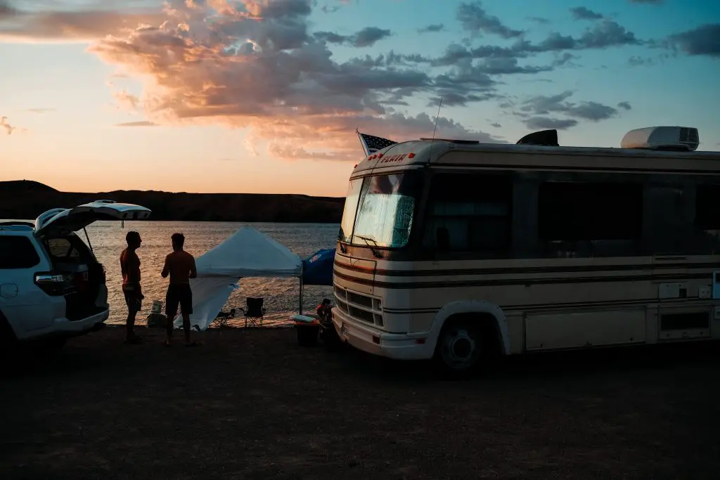 Camping Abendstimmung am See