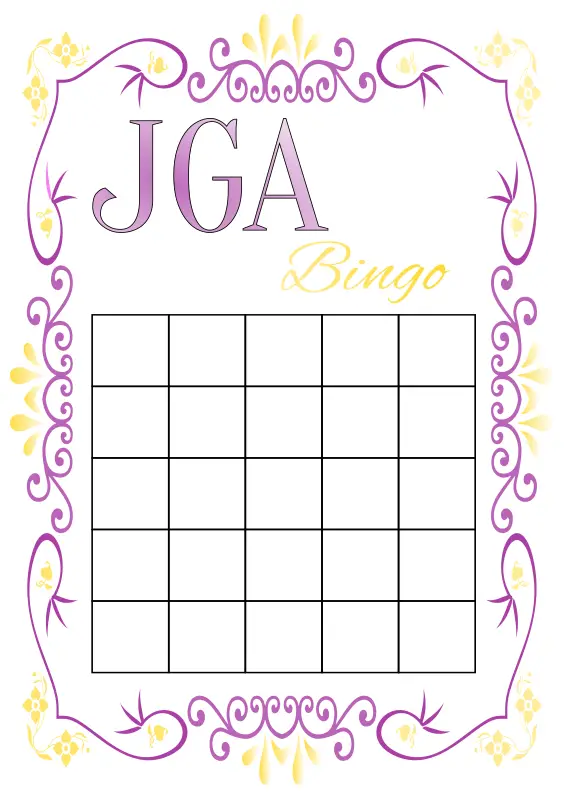 funny tasks for bachelorette party - JGA Bingo ller