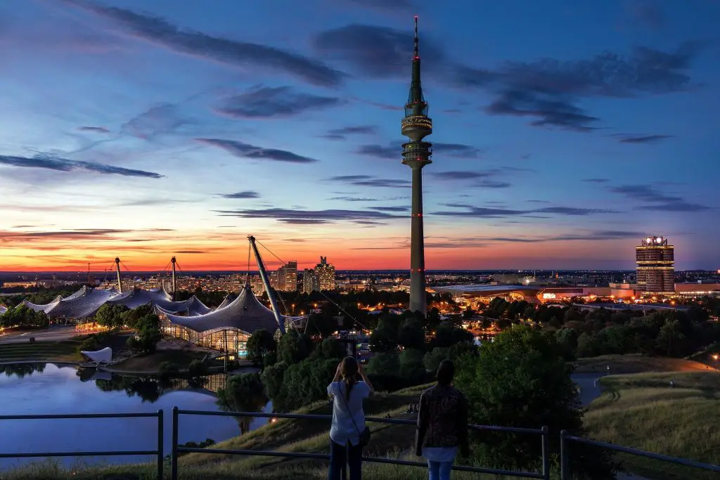 Panorama der Stadt München zum Polterabend in München
